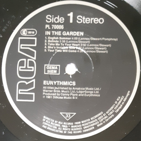 Eurythmics - In The Garden (LP Tweedehands)