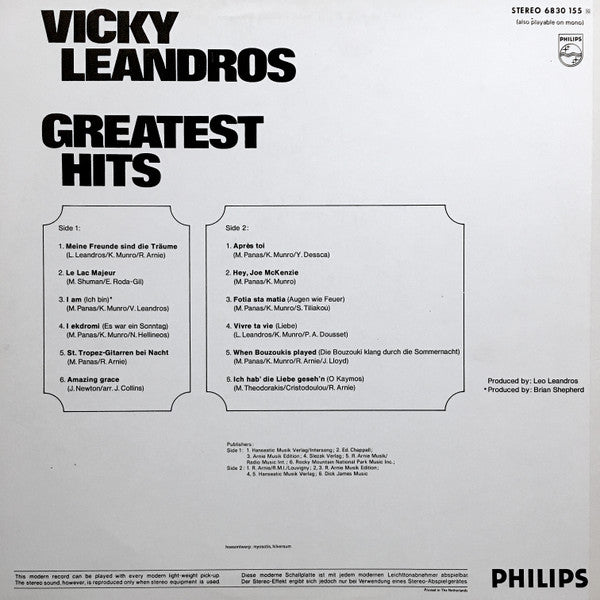 Vicky Leandros - Greatest Hits (LP Tweedehands)