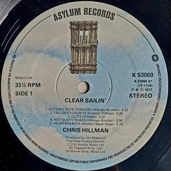 Chris Hillman - Clear Sailin' (LP Tweedehands)