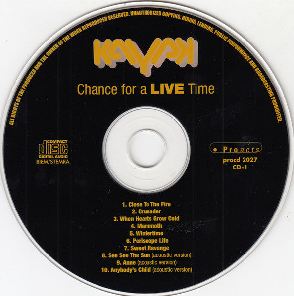 Kayak - Chance For A Live Time (CD)