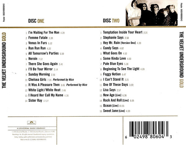 Velvet Underground - Gold -30tr- (CD) - Discords.nl