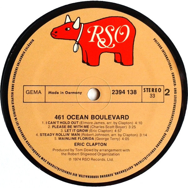 Eric Clapton - 461 Ocean Boulevard (LP Tweedehands) - Discords.nl