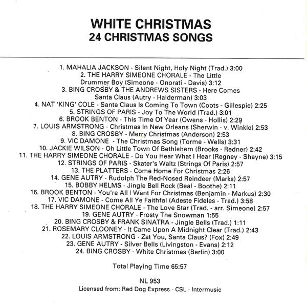 Various - White Christmas - 24 Christmas Songs (CD)