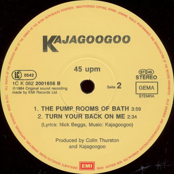 Kajagoogoo - Turn Your Back On Me (Extended Mix) (12" Tweedehands) - Discords.nl