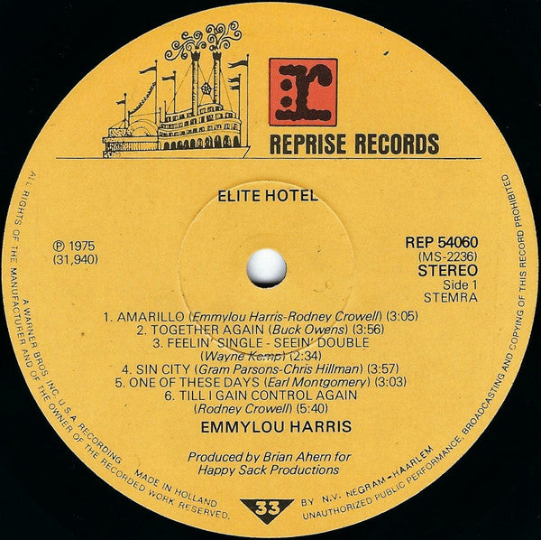 Emmylou Harris - Elite Hotel (LP Tweedehands)