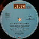 Alicia De Larrocha / Johann Sebastian Bach - Alicia De Larrocha Spielt Bach (LP Tweedehands) - Discords.nl