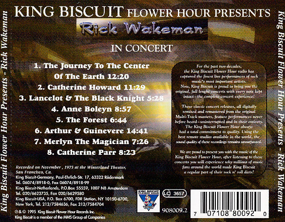 Rick Wakeman - King Biscuit Flower Hour Presents Rick Wakeman In Concert (CD)