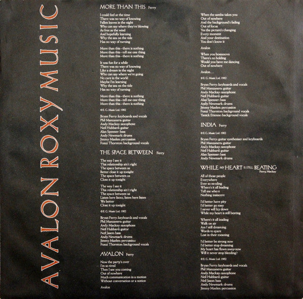 Roxy Music - Avalon (LP Tweedehands)