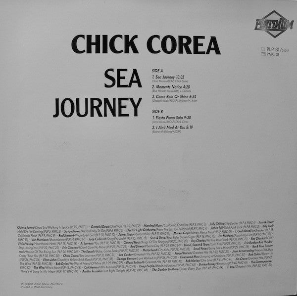 Chick Corea - Sea Journey (LP Tweedehands)