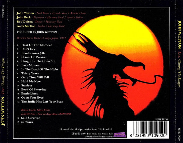 John Wetton - Live: Chasing The Dragon (CD)