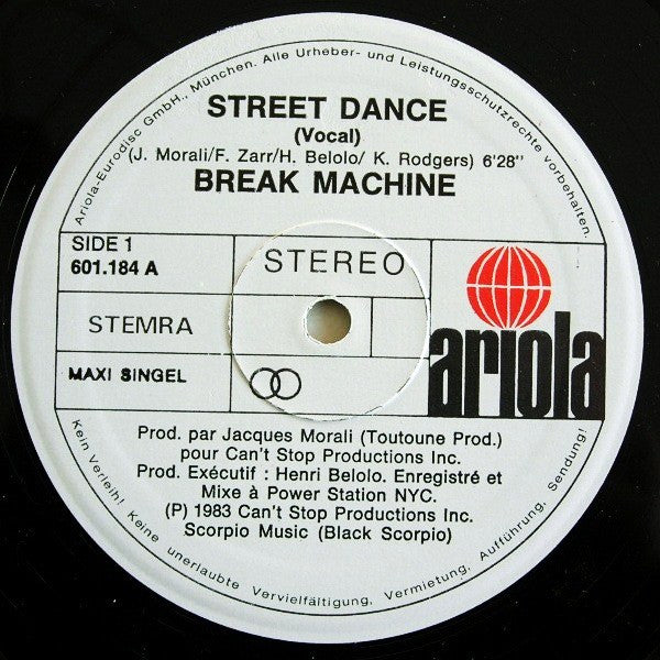 Break Machine - Street Dance (12" Tweedehands)
