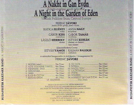 Budapest Klezmer Band - A Nakht In Gan Eydn (CD Tweedehands)