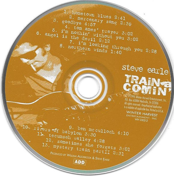 Steve Earle - Train A Comin' (CD Tweedehands)