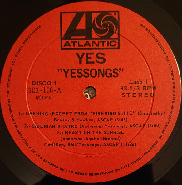 Yes - Yessongs (LP Tweedehands)