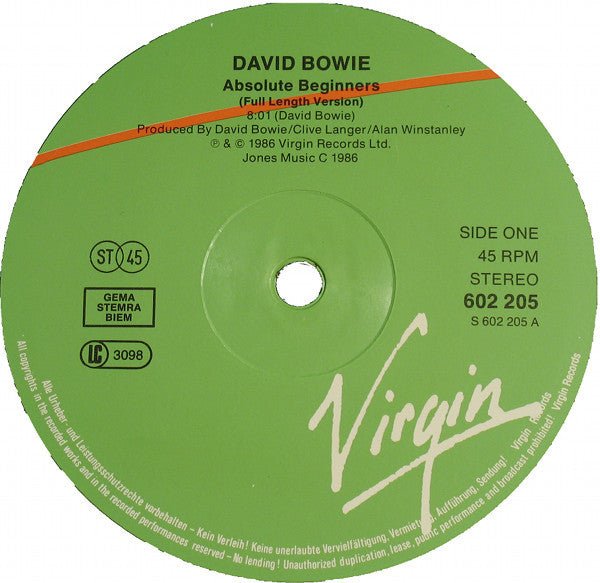 David Bowie - Absolute Beginners (12" Tweedehands)