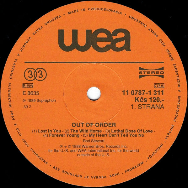 Rod Stewart - Out Of Order (LP Tweedehands) - Discords.nl