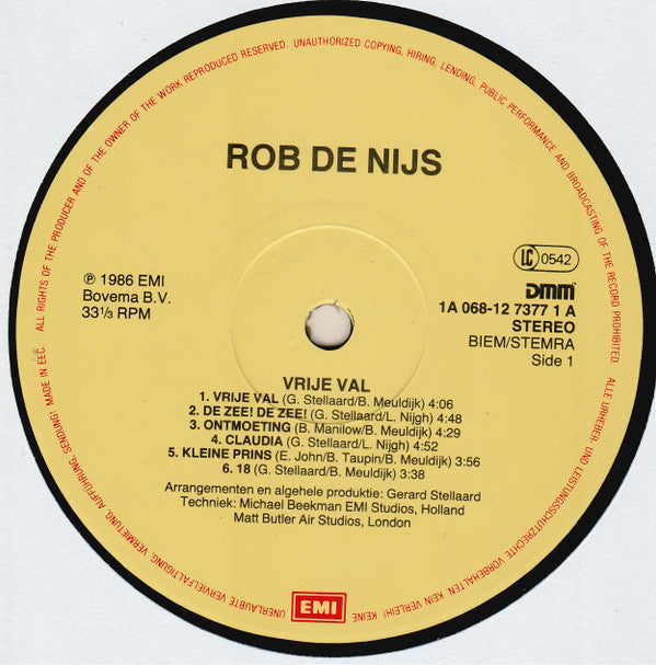 Rob De Nijs - Vrije Val (LP Tweedehands) - Discords.nl