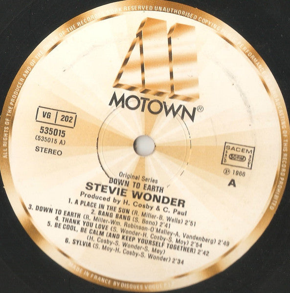 Stevie Wonder - Down To Earth (LP Tweedehands)
