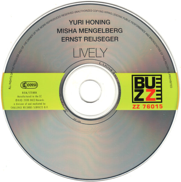 Yuri Honing, Misha Mengelberg With Ernst Reijseger - Lively (CD Tweedehands)