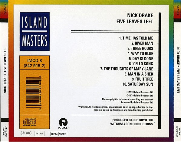 Nick Drake - Five Leaves Left (CD Tweedehands) - Discords.nl