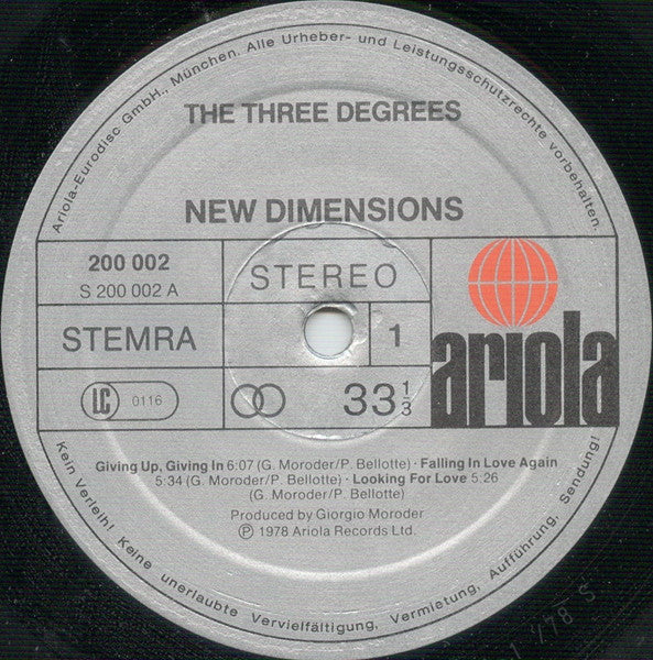 Three Degrees, The - New Dimensions (LP Tweedehands)