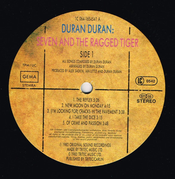 Duran Duran - Seven And The Ragged Tiger (LP Tweedehands) - Discords.nl