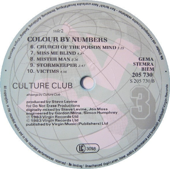Culture Club - Colour By Numbers (LP Tweedehands) - Discords.nl