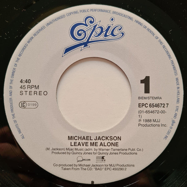 Michael Jackson - Leave Me Alone (7-inch Tweedehands)