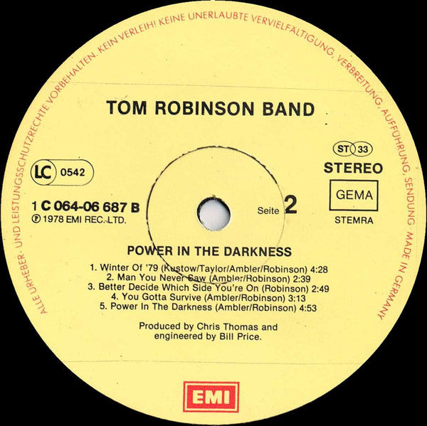 Tom Robinson Band - Power In The Darkness (LP Tweedehands)