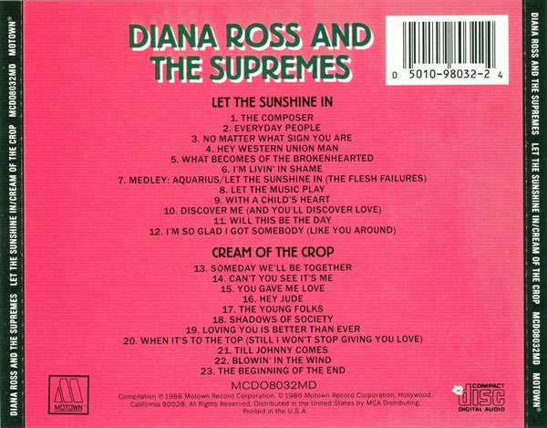 Supremes, The - Let The Sunshine In / Cream Of The Crop (CD)