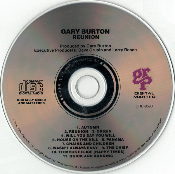 Gary Burton - Reunion (CD Tweedehands)