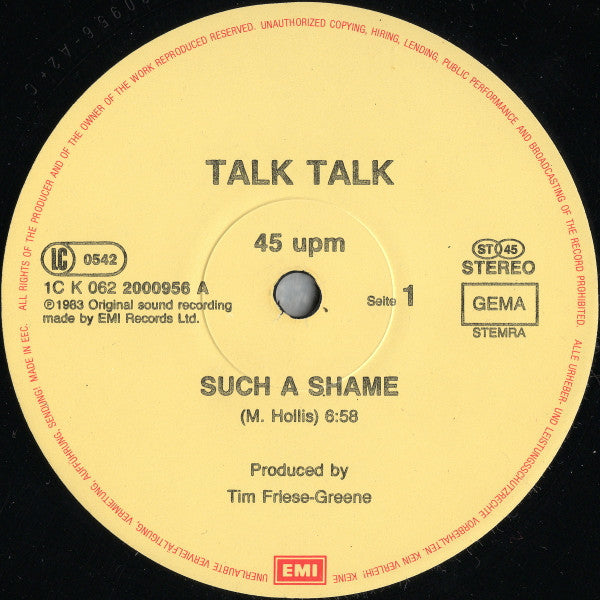 Talk Talk - Such A Shame (LP Tweedehands)