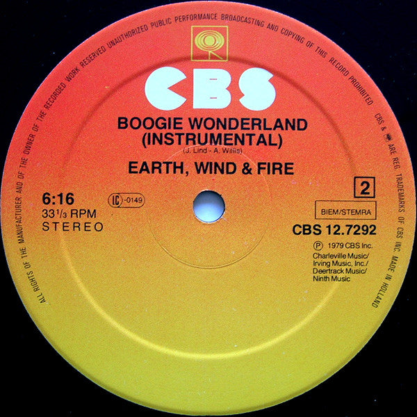 Earth, Wind & Fire With Emotions, The - Boogie Wonderland (12" Tweedehands)