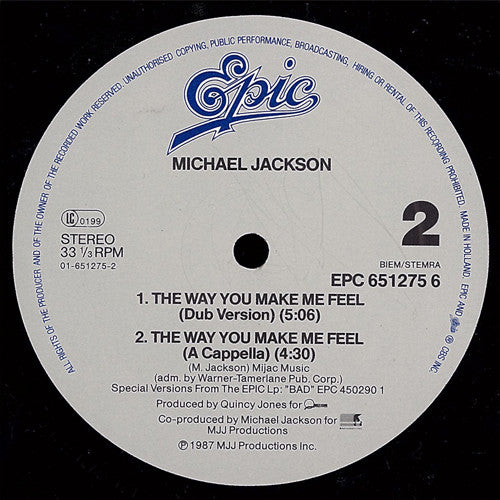 Michael Jackson - The Way You Make Me Feel (Special 12" Single Mixes) (12" Tweedehands)