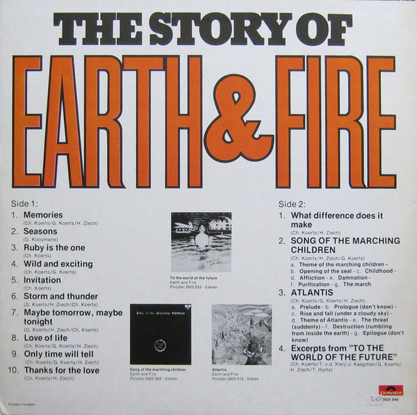 Earth And Fire - The Story Of Earth & Fire (LP Tweedehands)