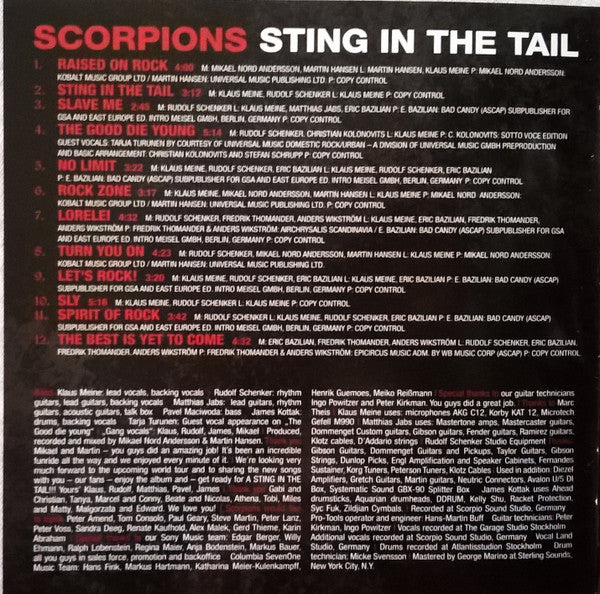 Scorpions - Sting In The Tail (CD)