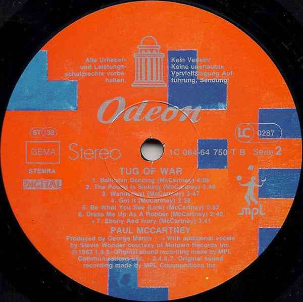 Paul McCartney - Tug Of War (LP Tweedehands)