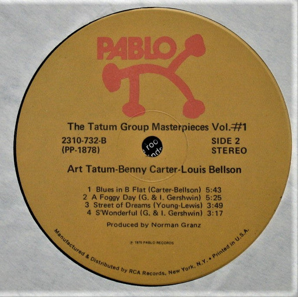 Art Tatum / Benny Carter / Louis Bellson - The Tatum Group Masterpieces Vol. 1 (LP Tweedehands) - Discords.nl