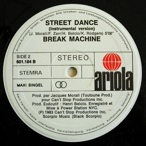 Break Machine - Street Dance (12" Tweedehands)