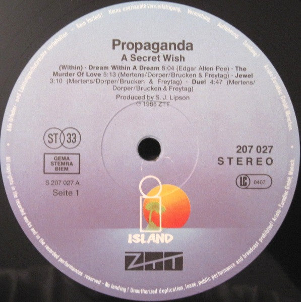 Propaganda - A Secret Wish (LP Tweedehands)