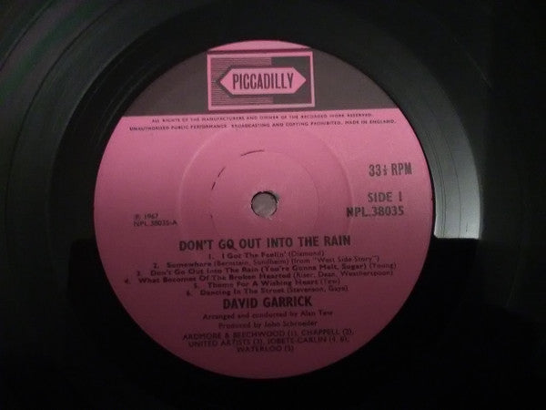 David Garrick - Don't Go Out Into The Rain (LP Tweedehands)