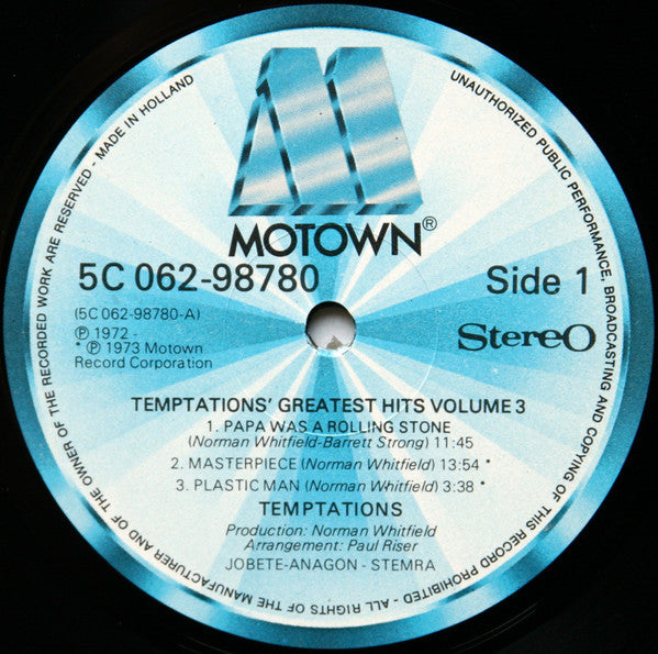 Temptations, The - Greatest Hits Volume 3 (LP Tweedehands)