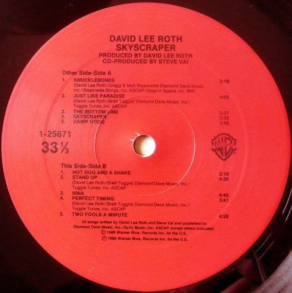 David Lee Roth - Skyscraper (LP Tweedehands)