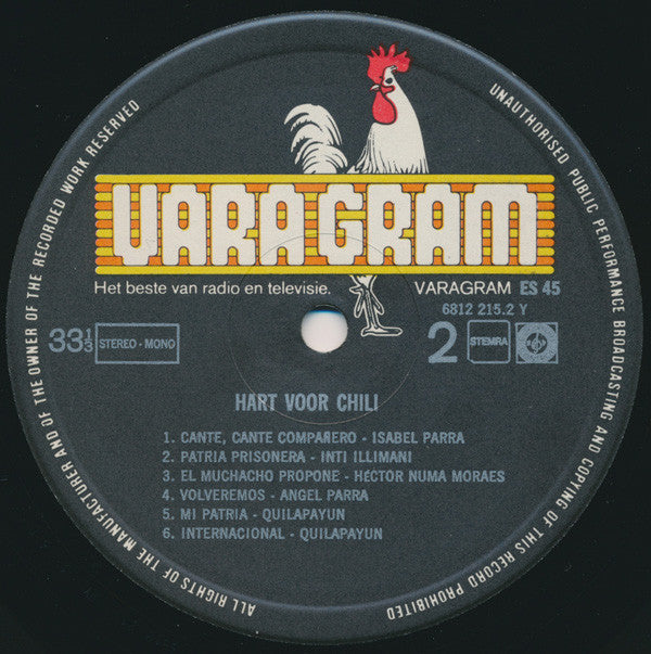 Various - Hart Voor Chili (LP Tweedehands) - Discords.nl