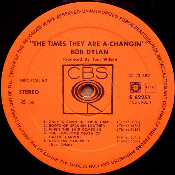 Bob Dylan - The Times They Are A-Changin' (LP Tweedehands)