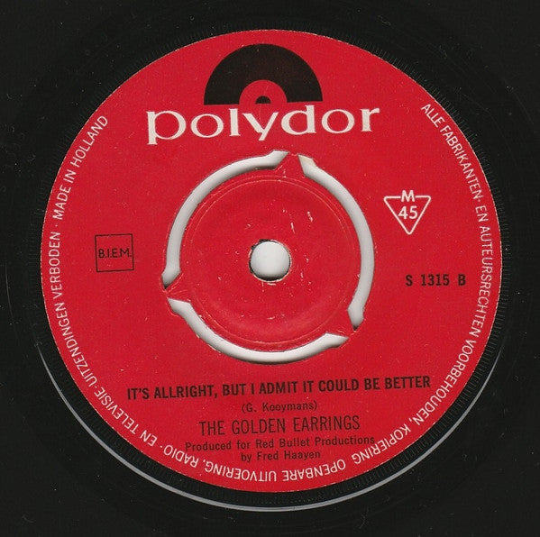 Golden Earring - Where Will I Be / It's Alright, But I Admit It Could Be Better (7-inch Tweedehands)