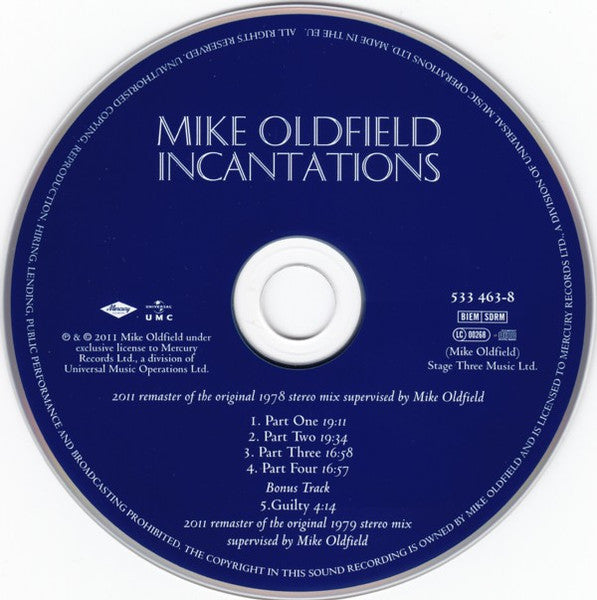 Mike Oldfield - Incantations (CD Tweedehands)