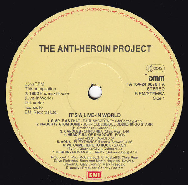 Various - The Anti-Heroin Project - It's A Live-In World (LP Tweedehands)