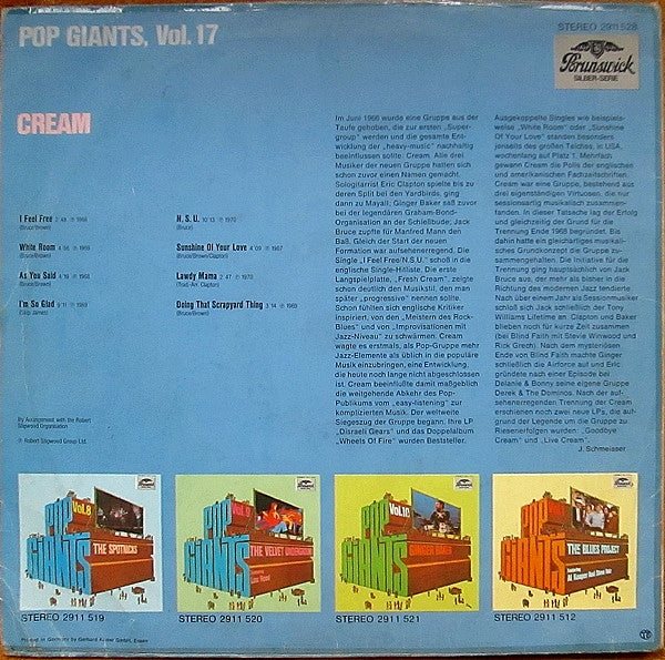 Cream (2) - Pop Giants, Vol. 17 (LP Tweedehands)