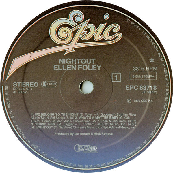 Ellen Foley - Nightout (LP Tweedehands)